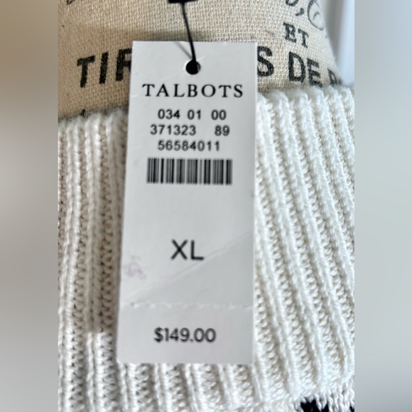 TALBOTS Thermolite® Modern Fair Isle Snap Front Sweater Jacket NWT Sz XL - Picture 9 of 12